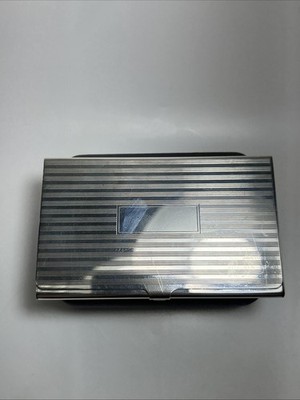 Authentic Tiffany & Co Sterling Silver Business Card Holder Case No Momogram