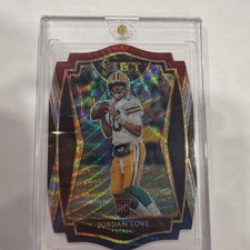 2020 Panini Select Jordan Love Packers Red white blue  Die-Cut Rookie Premier 