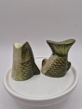 Vintage Ceramic Figural Fish Salt and Pepper Shaker Set — listing 3