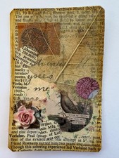 ACEO Art Card Abstract Mixed Media Textured Collage Original OOAK