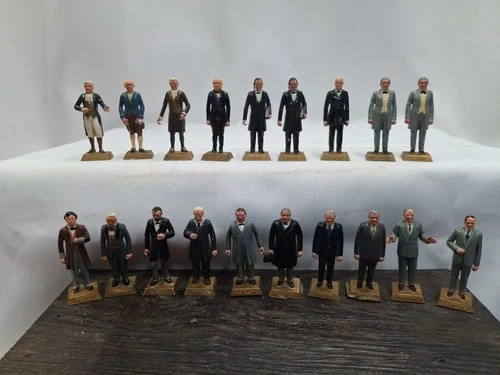 Lot of 19 1960s Marx US Presidents 3” Plastic Figures Vintage Good Shape