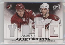 2012-13 Panini Prime Duals 15/25 Michael Stone Keith Yandle #34 Dual Patch 0af