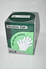 Gardner Pet Extra Thick Dog  Cat Glove Wipes, Unscented, 24 PCS, Grooming Paws,