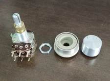 Noble Potentiometer 100KAx2 NOS Dual gang shaft with knob Diy for Audio  