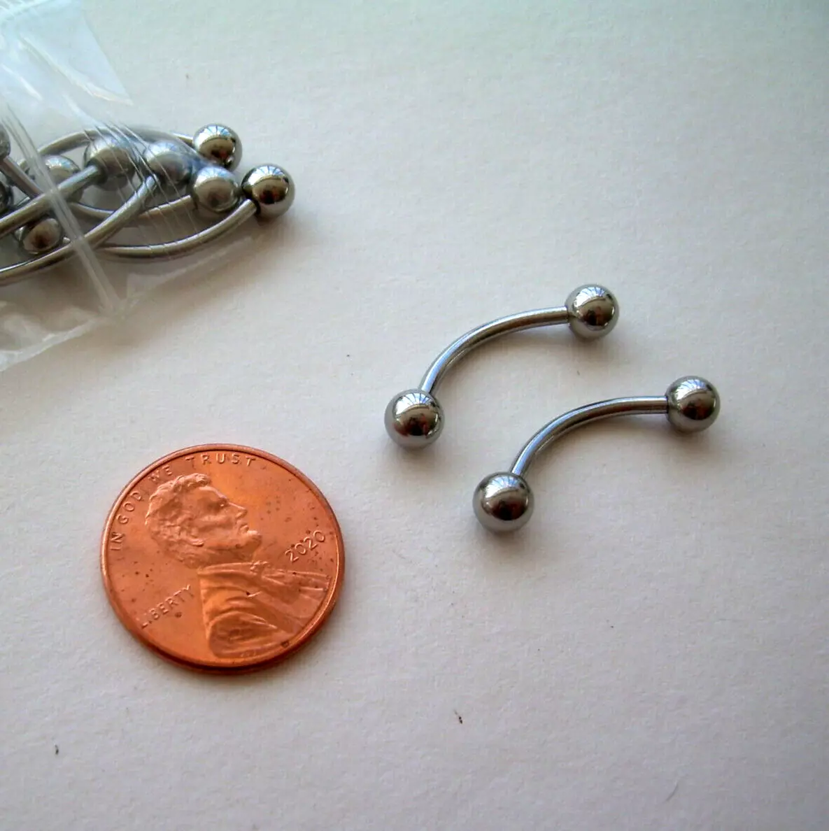 Pair 2 Pcs 14g Nipple Rings Barbell 5 8