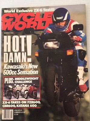 専用6 Cycle World Magazine Kawasaki's New 600cc Sensation March 1990