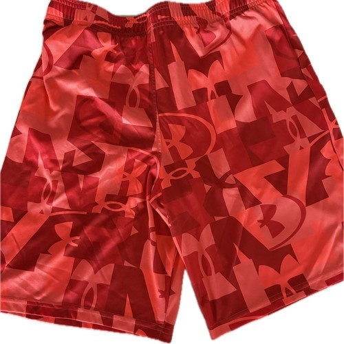 Boy's Under Armour orange and red athletic shorts w/ front pockets - Youth XL - Picture 5 of 5
