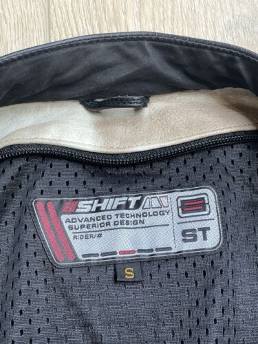 Original SHIFT Padded All Leather Motorcycle Jacket Street Racing Desert Camo Tan - Bild 7 von 24