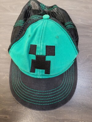 Minecraft Creeper Mütze Kappe Jugend Größe verstellbar Snapback grün bestickt Jinx