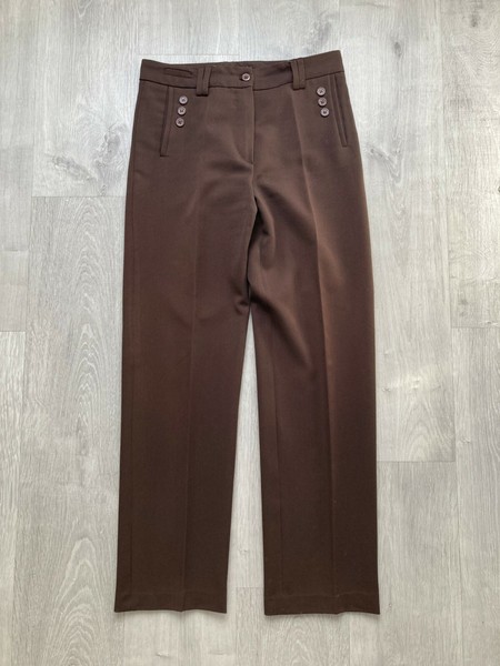 Pantalon de vestir mujer color marron talla M 38 usado