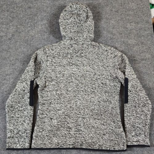 Merrell Sweater Jacket Knit Sherpa Lined Full Zip Mens Sz Medium White Black - Picture 2 of 12