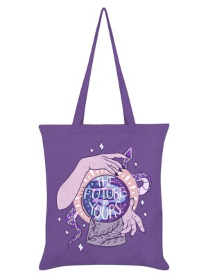 THE FUTURE IS YOURS Violet Tote Bag: Crystal Ball Mystic Purple Shopping Geschenk