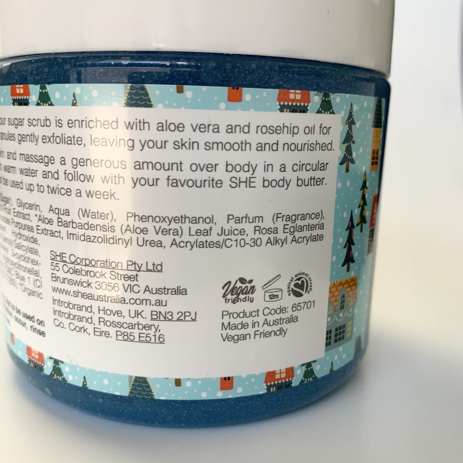 OM SHE Aromatherapy Sea Minerals Smoothing Sugar Body Scrub Vegan