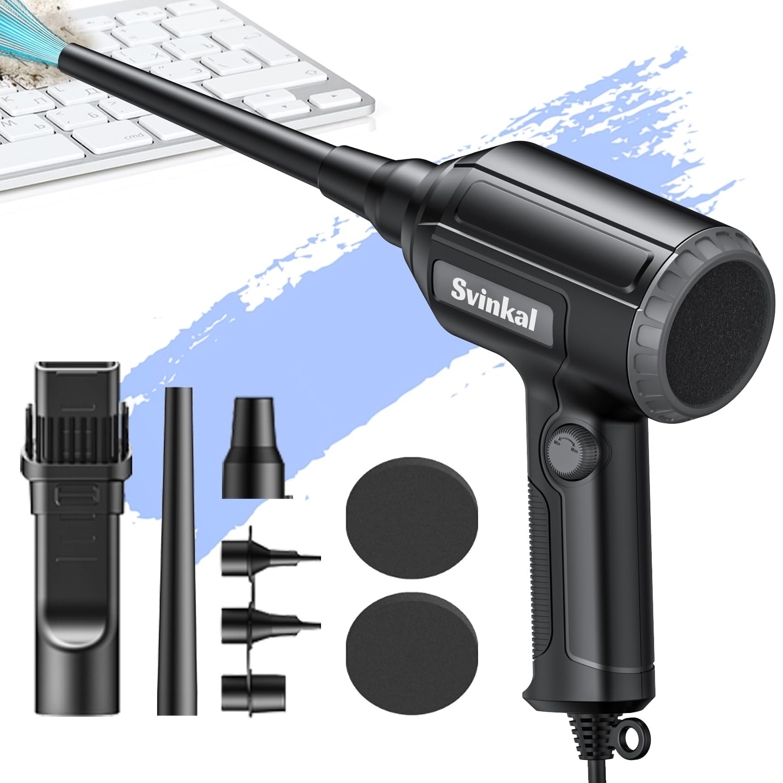 Compressed air Duster Electric 500W, Canned air Replacement, 40000RPM Air Blo...