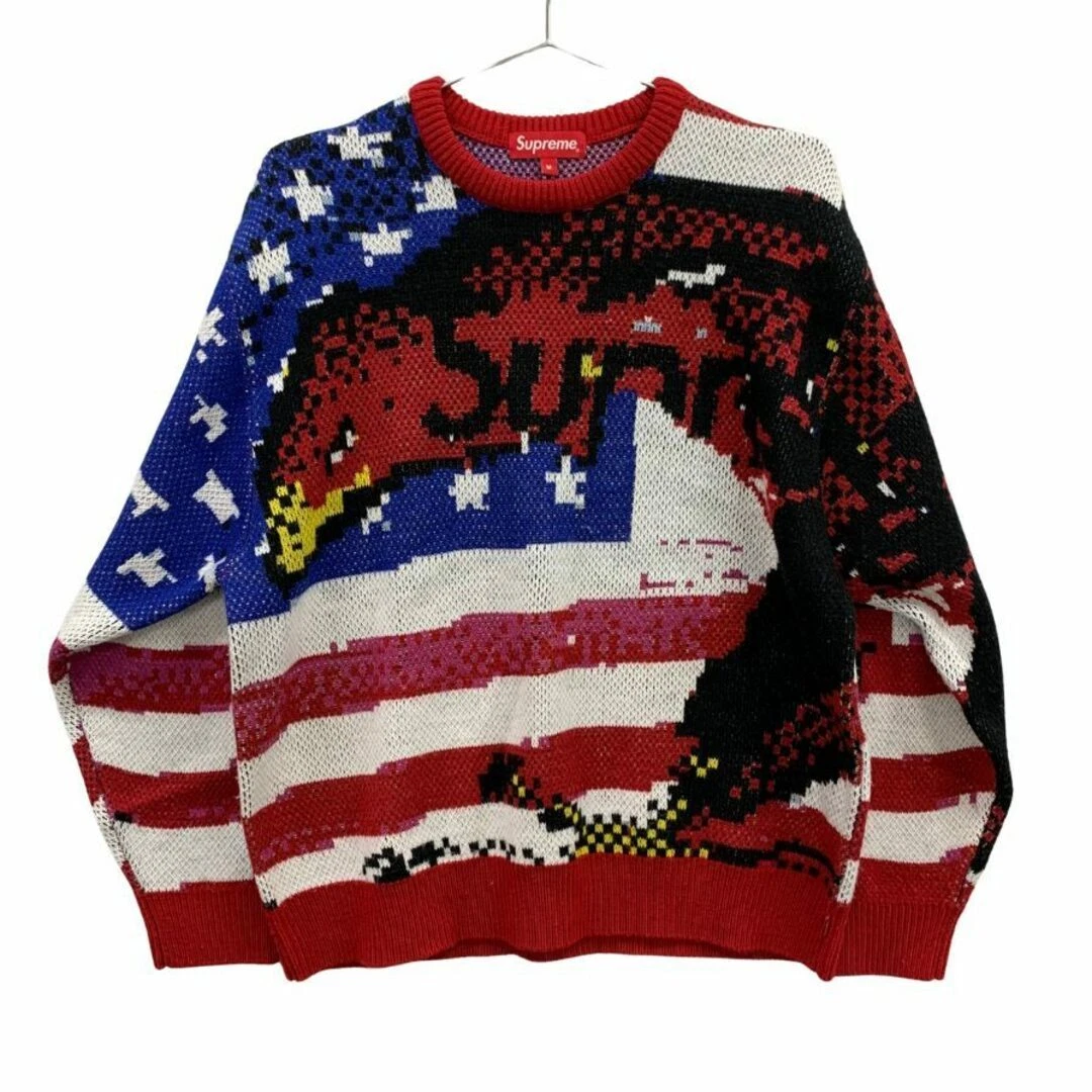 Supreme tricot drapeau numérique 21SS multicolore homme taille M occasion STOC 0