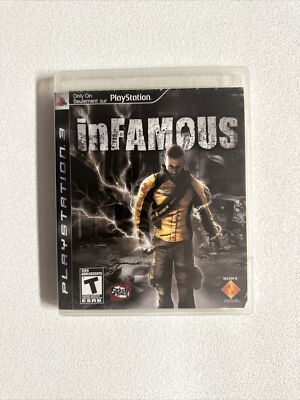 inFamous 1 (PS3 PlayStation 3, 2009) Black Label Tested + Working