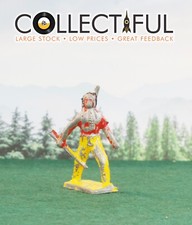 VINTAGE LEAD FIGURE - WILD WEST - NATIVE INDIAN WITH RIFLE - BRITAINS SIZE 183