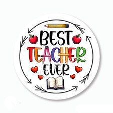 Best Teacher Ever Labels Scrapbook Stickers School Teacher Favors Envelope Seals