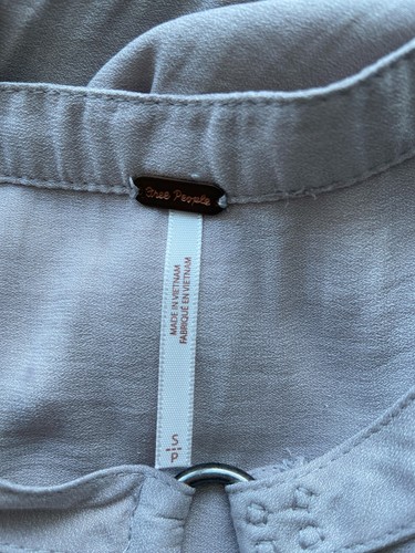 Maxi Blusa Free People Mujer Sin Mangas Espalda Abierta Cuello Redondo Poliéster Gris S/P - Imagen 4 de 7