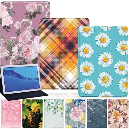 Printed Leather Stand Cover Case For Huawei MediaPad T5 10.1"/T3 /M5 Lite New - Afbeelding 3 van 28