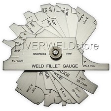 RIVERWELD 7 Piece Fillet Weld Set Gage RL Gauge Welding Inspection Metric &inch