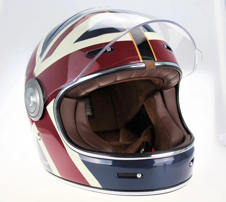 Viper F659 ретро винтаж из стеклопластика все лицо мото шлем черный Юнион Джек - Изображение 2 из 4