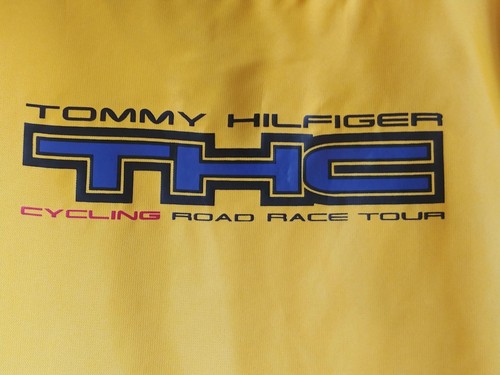 Tommy Hilfiger vtg 90's Cycling Light Jacket. Men's Size XL yellow spellout EUC - Picture 8 of 12