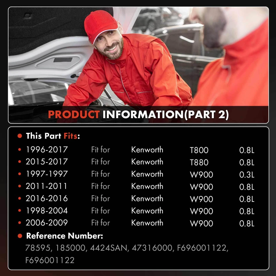Compressor CA com embreagem para Kenworth C500 K100E T2000 T600A T800 Peterbilt - Imagem 3 de 4