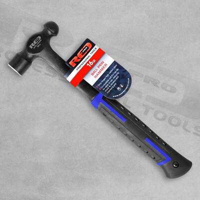 Red Pro Tools gesenkgeschmiedeter Kugelhammer aus kohlenstoffreichem Stahl - 16 Unzen