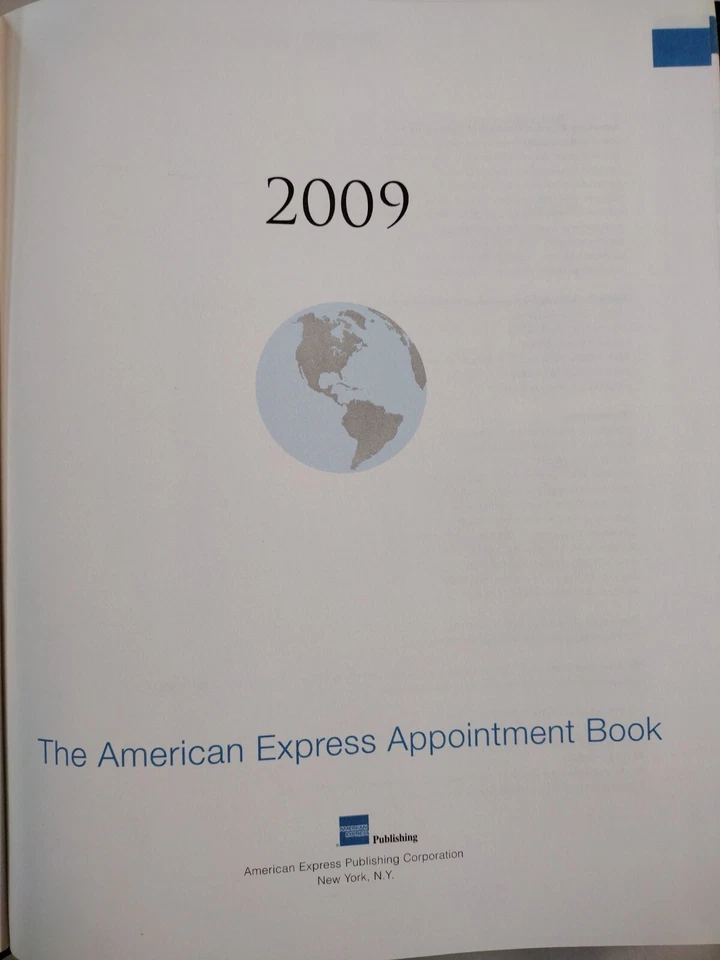 Libro de citas The American Express 2009. 8" x 10,5" Foto 4 de 4