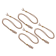 Empty Stone Necklace Holder , 4 Pcs Crystal Stone Holder Cage, Coffee