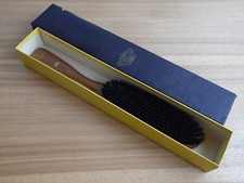 vintage KING bristle brush with racing horse engraved in original box 13.5 long