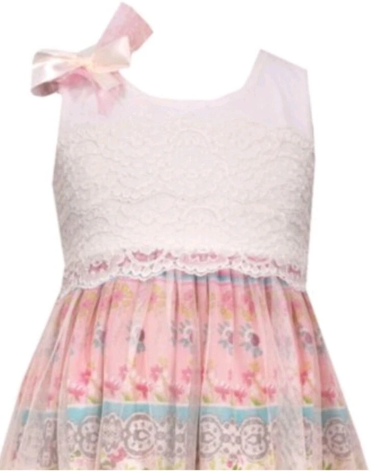 Vestido de primavera Jessica Ann menina marfim renda popover floral fantasioso-tamanho-6 - Imagem 2 de 3