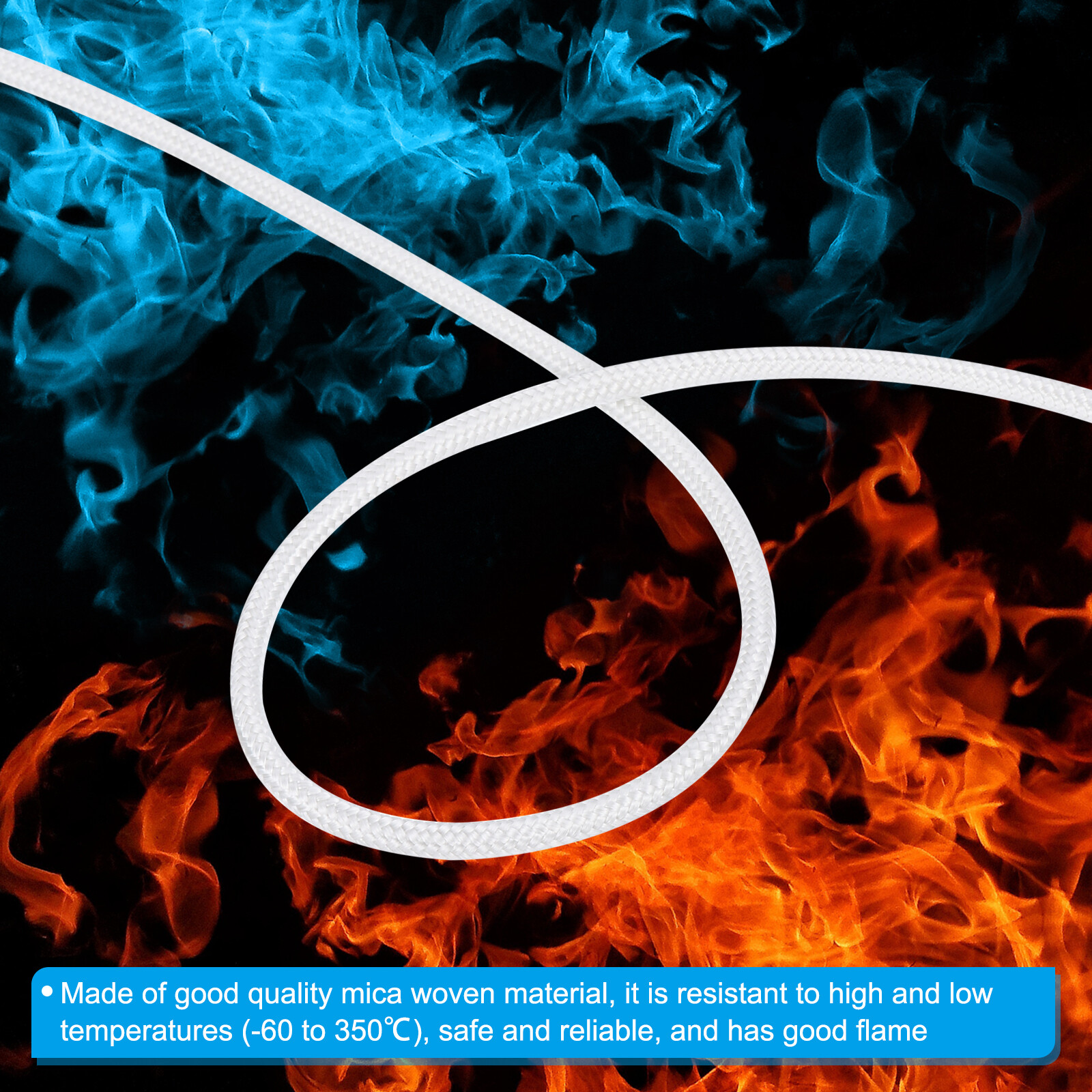 26.2Ft 7AWG 60350 Degree Celsius High Temperature Wire White eNotary