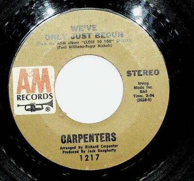 1970 Carpenters We've Only Just Begun All Of My Life Vinyl 45 Record | eBay