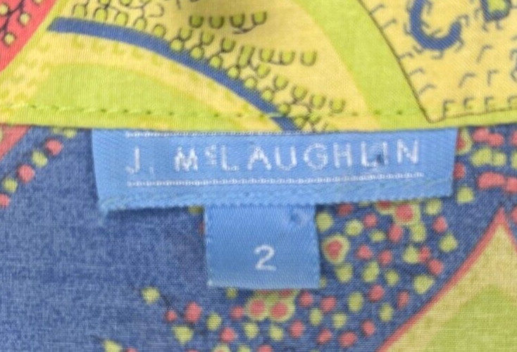 J. McLaughlin Multicolor Patterned Pullover Blous… - image 4