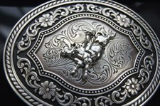 Nocona Western Belt Buckle Bull Rider Rope Edge 37710