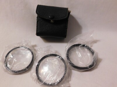 Rokunar Camera Lens 52mm CLOSE-UP FILTERS with Case Set of 3 #1-2-3