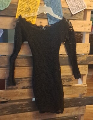 Jump Apparel Black Lace Lined Dress Size XS | eBay