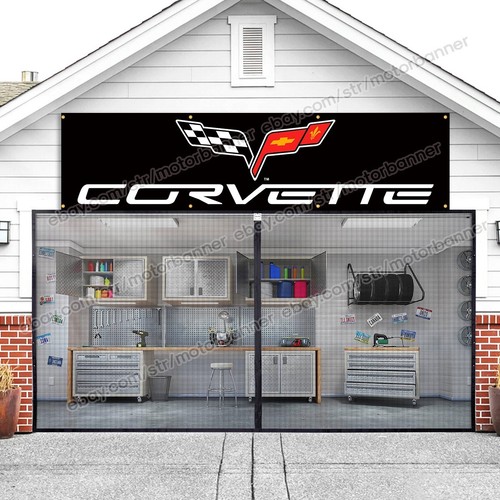 Corvette Chevrolet 2x8FT Banners & Flags Racing Car Show For Garage Wall Decor - Picture 10 of 16