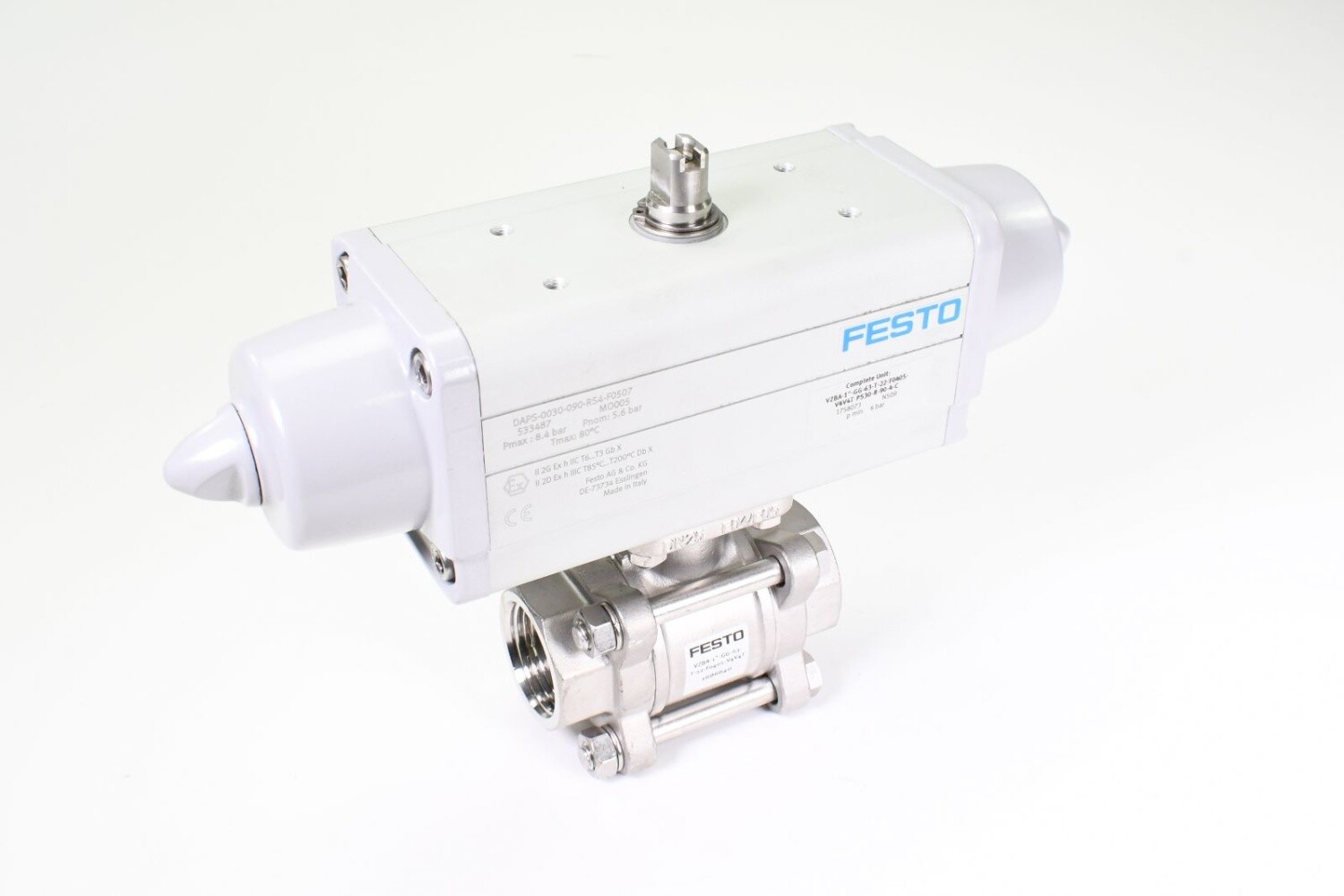 FESTO 1758073, VZBA-1""-GG-63-T-22-F0405-V4V4T-PS30-R-90-4-C, actuator unit