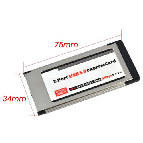 PCI Express Card to USB 3.0 2 Port Adapter 34 mm Express Card Converter F3 - Bild 3 von 7