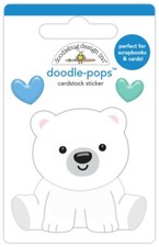 Doodlebug Doodle-Pop Stickers Beary Loveable Cute Polar Bear Hearts