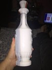 WHISKEY DECANTER 1971 JIM BEAM DISCUS THROWER GREEK MILK GLASS MARBLE / EMPTY — photo 4