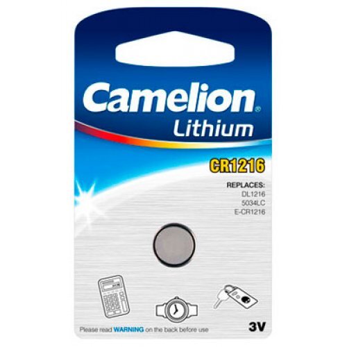 Lithium button cell Camelion CR1216 1-unit blister 3 0V Lithium Lithium button cell Camelion CR1216 1-unit blister 3 0V Lithium