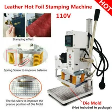 10*13CM Digital Hot Foil Stamping Machine Holder Leather Logo Embossing 110V