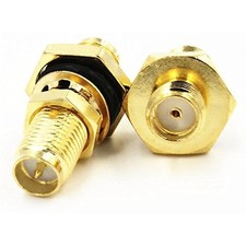 1pc SMA Female to RP-SMA Female Plug with Nut Bulkhead RF Adapter Connector