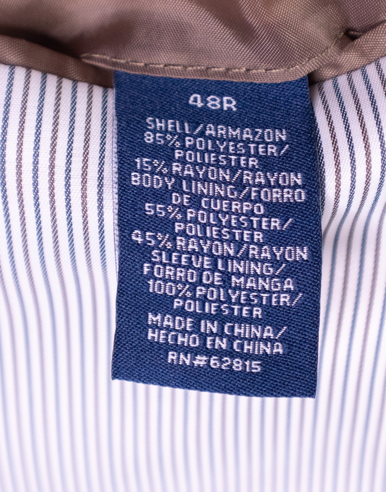 Stafford Essentials Beige Solid Polyester Two But… - image 13