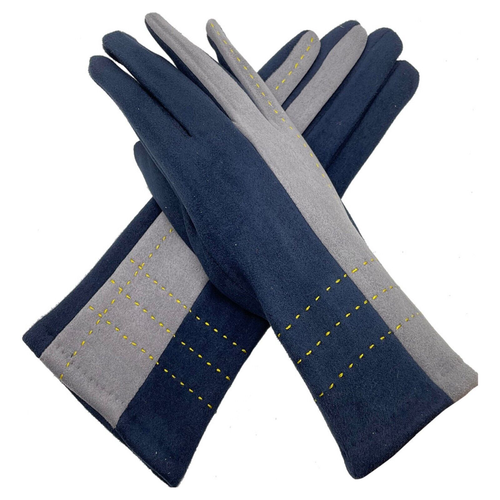 Womens Cosy 2 colour Winter Warm Gloves Ladies Thermal Lined Touch