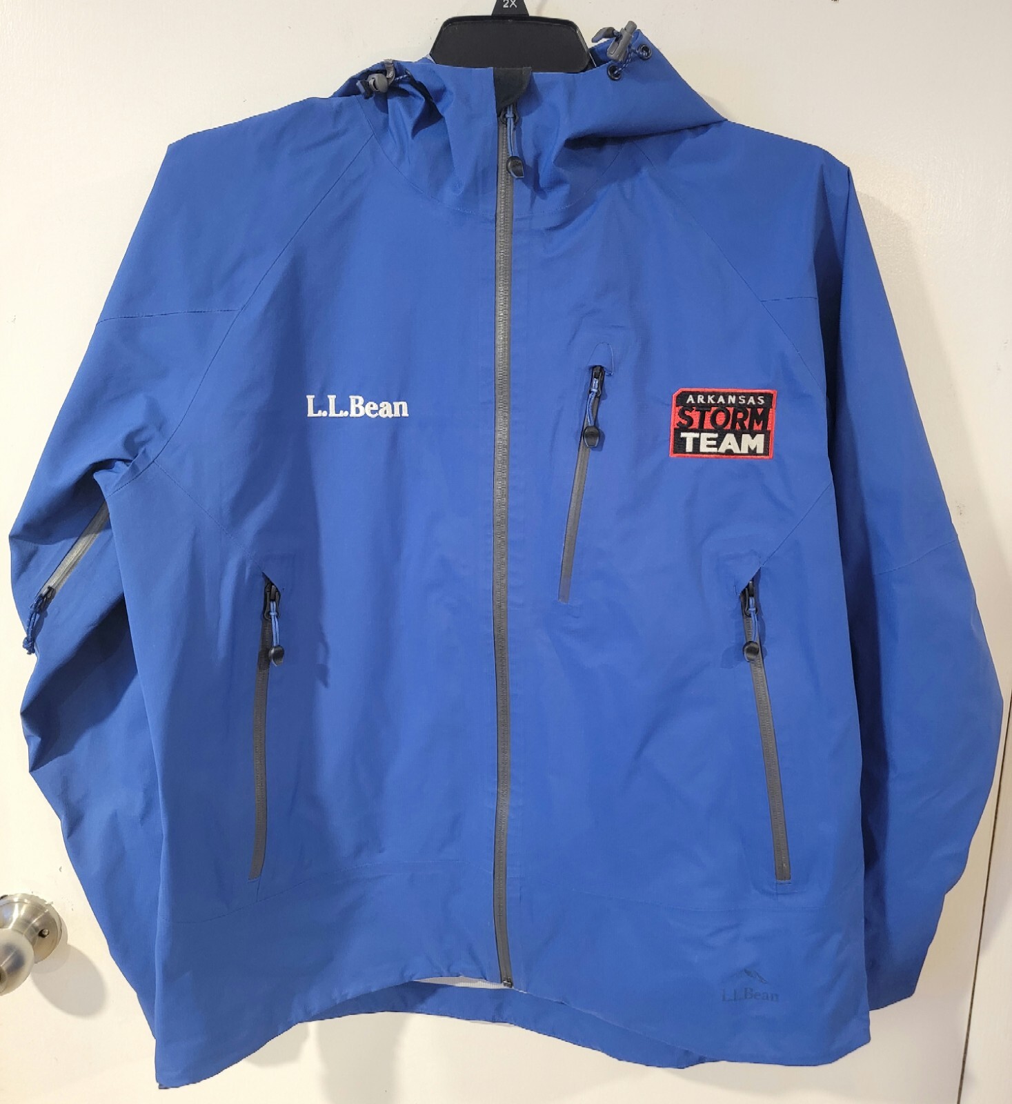 LL Bean Weather Jacket Weather Channel Blue Mens Size Large Model RN